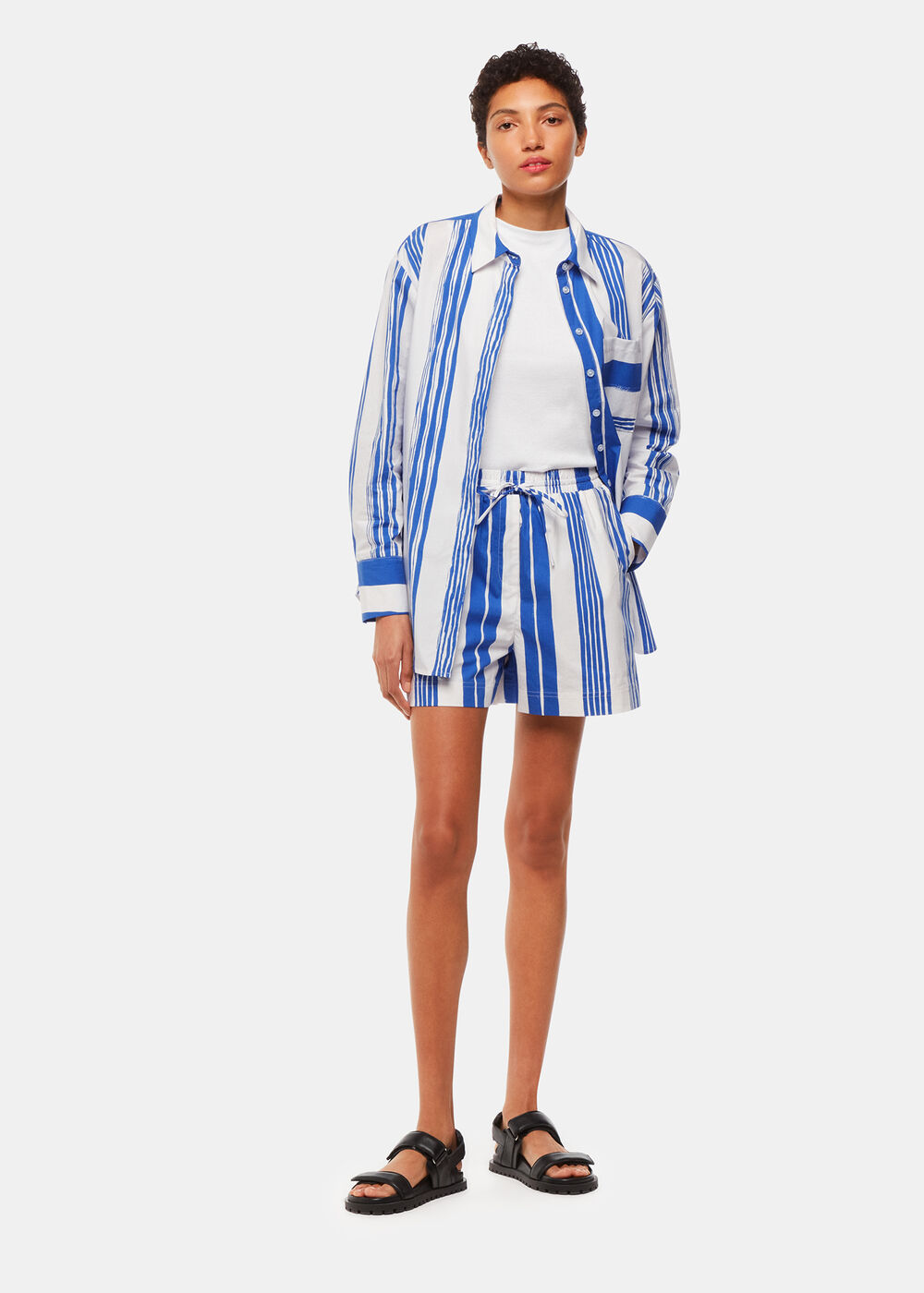 Painted Stripe Oversized Shirt